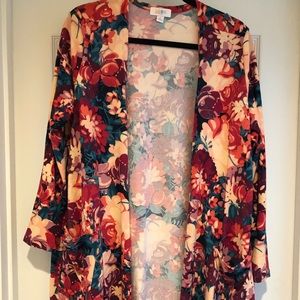 LuLaRoe L Caroline Floral Cardigan